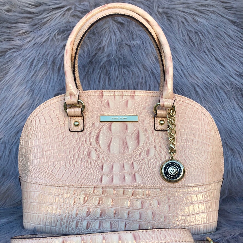 Anne Klein Dome Croc Skin Satchel